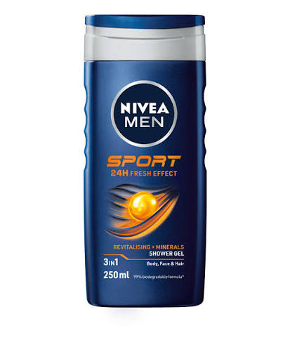 شامپو نیوا 3در 1 400 میل مدل NIVEA MEN SPORT 3IN1